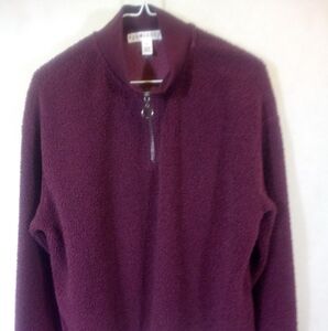 Eye Candy Burgundy L/S Pullover Fuzzy 1/4 Zip Sweatshirt XL